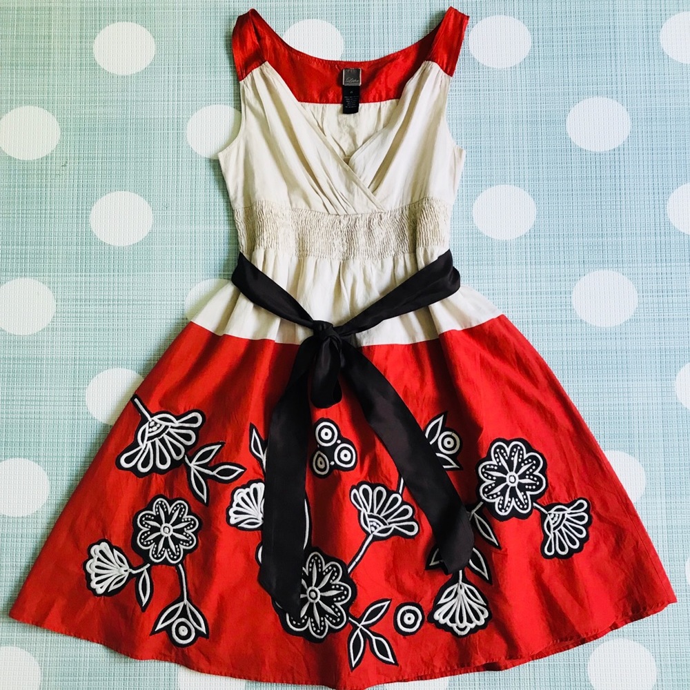 Cotton and silk dress by Lithe for Anthropologie